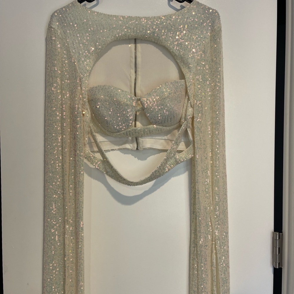 That Glimmer Glow Sequin Skirt Set - Large